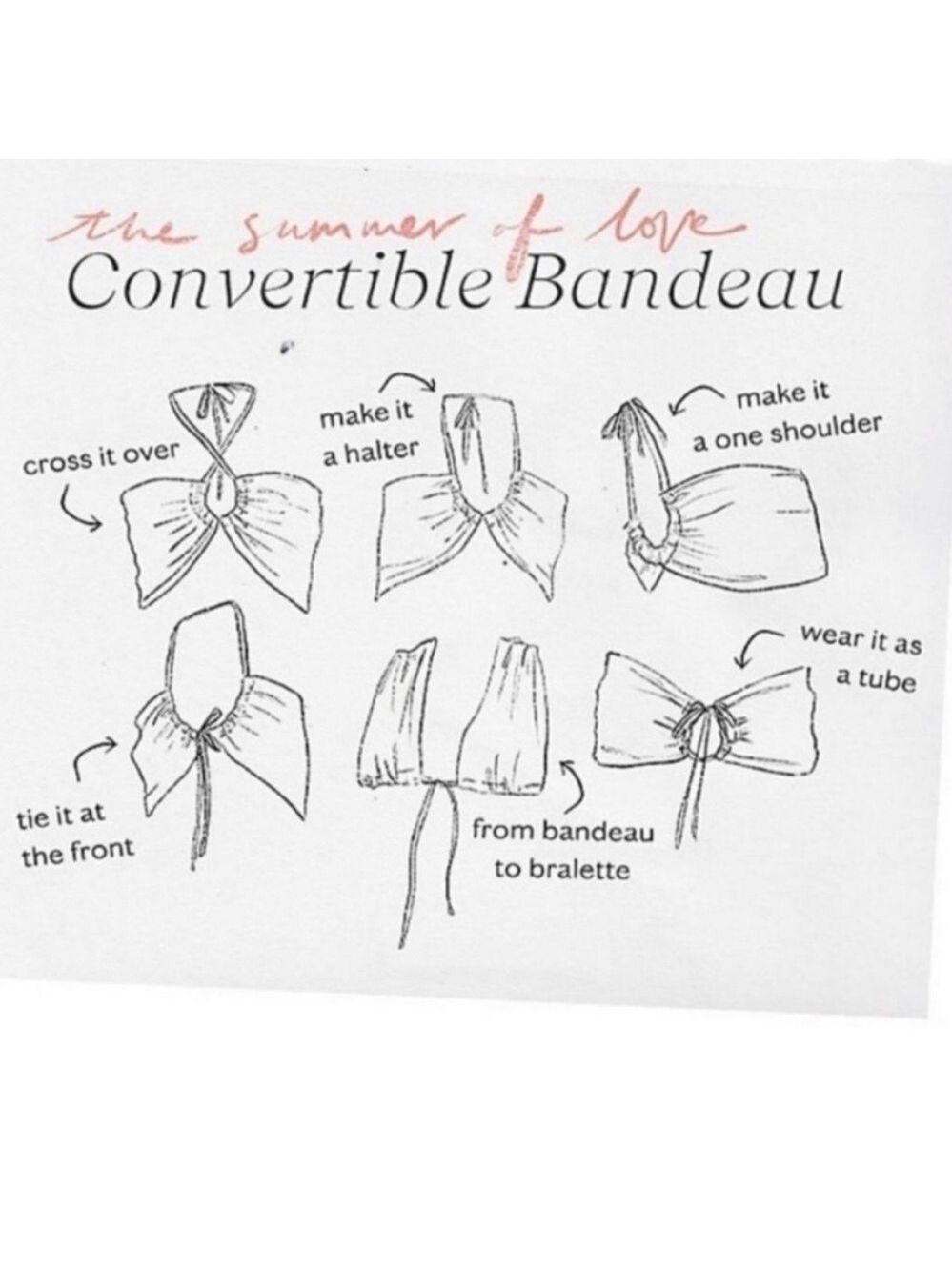 Free people summer of love convertible bandeau bra top - Picture 3 of 3